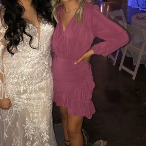 Missguided Pink Slinky Twist Mini Dress